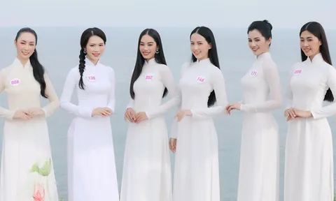 Thí sinh HHVN 2020 đẹp tinh khôi với áo dài trắng, "check-in" thắng cảnh đẹp ở Vũng Tàu